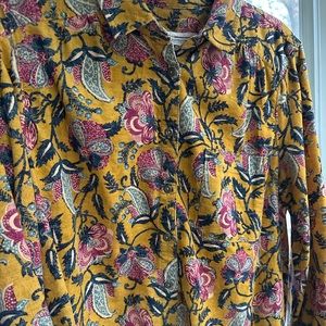 Floral Patterned Anthropologie Button-up Blouse
